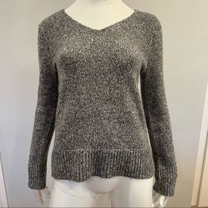 Tahari Knit Long Sleeve V-Neck Sweater